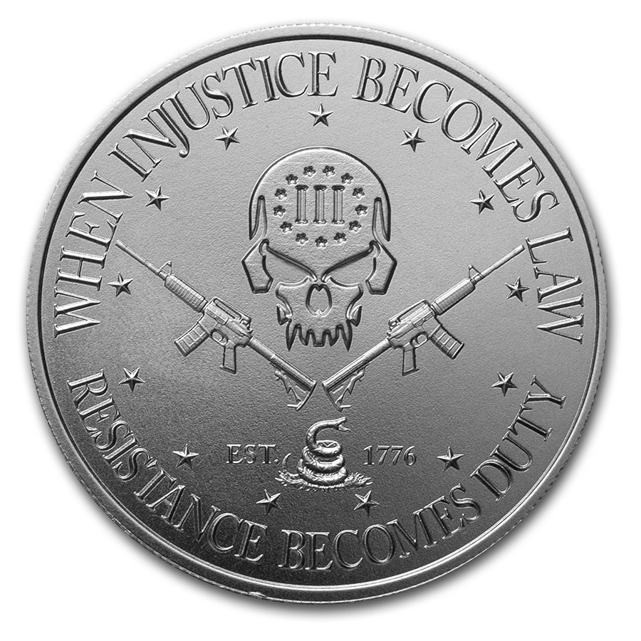 2 oz UHR Silver Round - Deuce Head Four Skull (Type II) | eBay